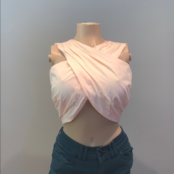 Fade to Blue peach wrap crop top size M - Picture 3 of 8